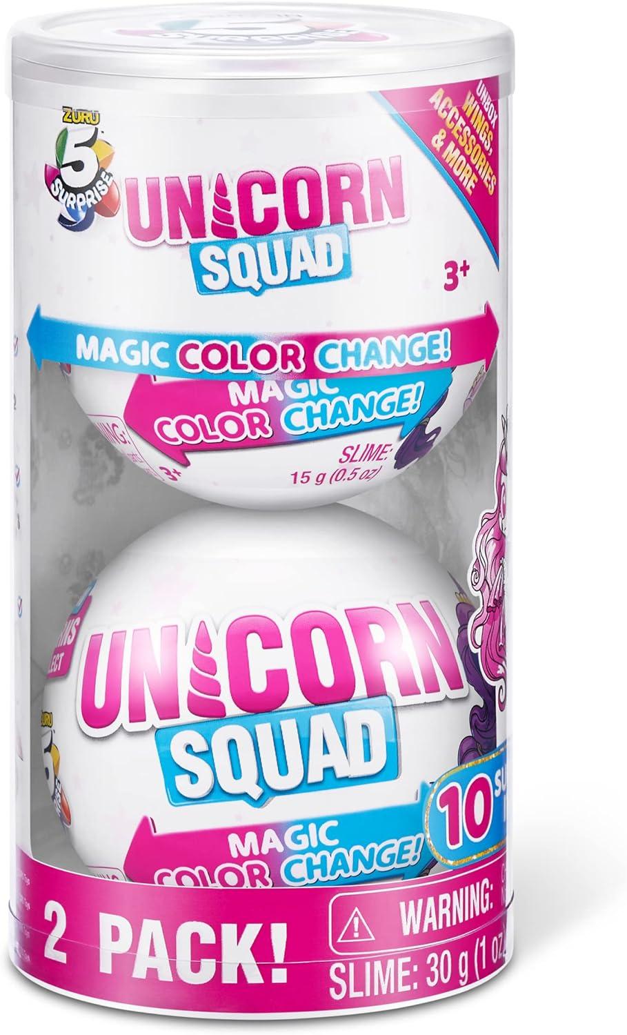 image5 Surprise Unicorn Squad Series 7 2 Pack by ZURU Magic Color Change Glowing Fairies Collectibles Mini Unicorn Toys