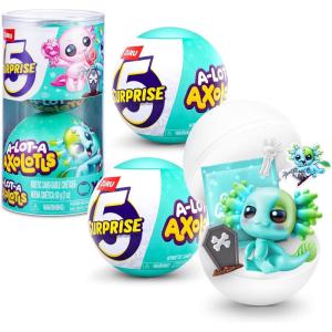 image5 Surprise ALotA Axolotls Series 1 Surprise Themed Axolotls with 5 Unique Accessories and Play Accessories Fun Imaginative Toys for Kids Gift for Boys and Girls Aged 3 Years Old 2 Pack