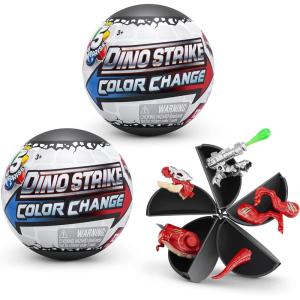 image5 Surprise Dino Strike Series 5 Color Change 2 Pack by ZURU Mystery Collectible Mini Dinosaur Toys Fossils Capsules for Boys and Kids 2 Pack