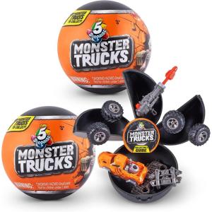 image5 Surprise Monster Trucks Series 1 2 Pack by ZURU Miniature Mystery Collectible Capsules Mini Toy Truck Battle Toys for Boys Kids TeensSeries 1