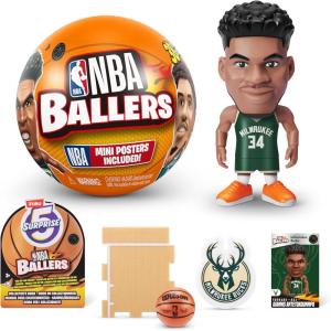 image5 Surprise NBA Ballers Series 1 2 Pack Toy Mystery Capsule Figurine by ZURU for Kids Teens Adults Players Like Luka Doni LaMelo Ball Jayson Tatum James Harden and Kevin DurantSeries 1